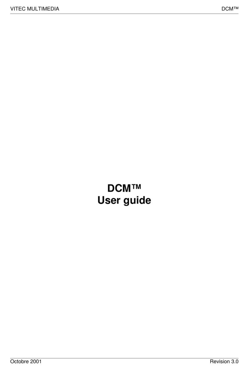 Vitec Multimedia DCM Manual de usuario Vitec Multimedia DCM Manual de usuario