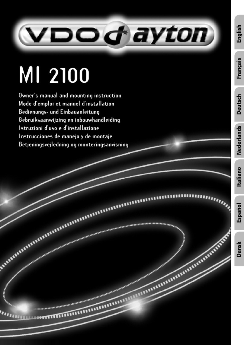 VDO MI 2100 Manual de usuario VDO MI 2100 Manual de usuario