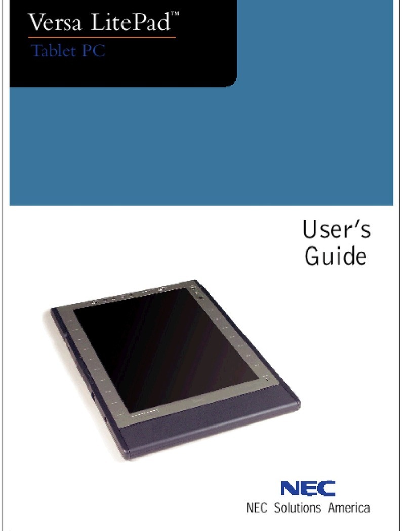 NEC VERSA LITEPAD TABLET PC Manual de usuario