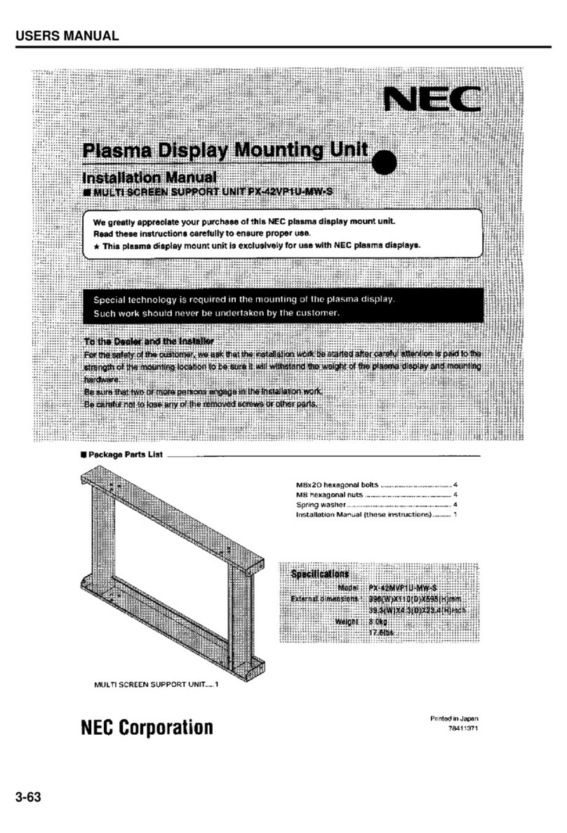 NEC 42PD1 MULTI-SCREEN SUPPORT UNIT Manual de usuario