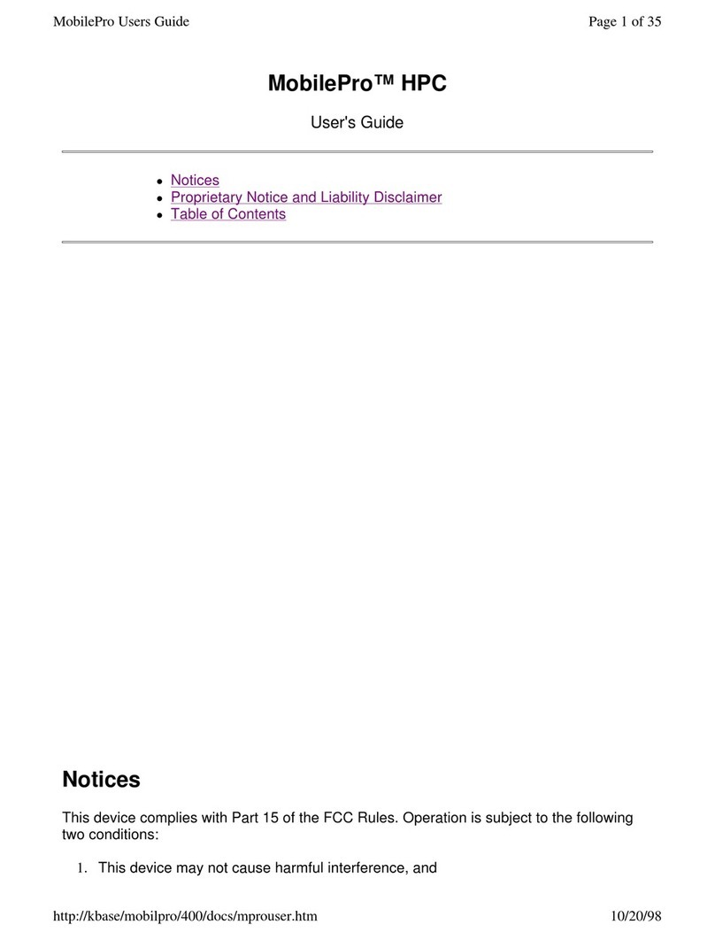 NEC MOBILEPRO HPC Manual de usuario