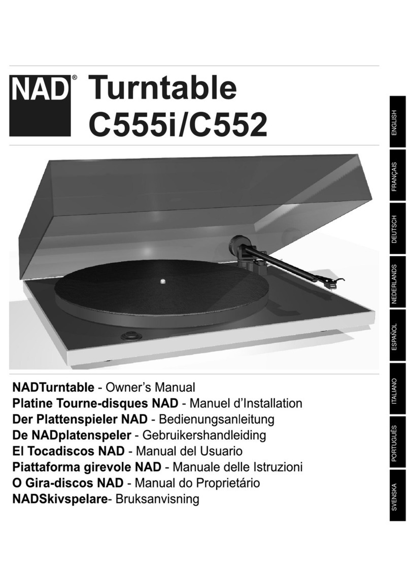 NAD TURNTABLE C 552 Manual de usuario