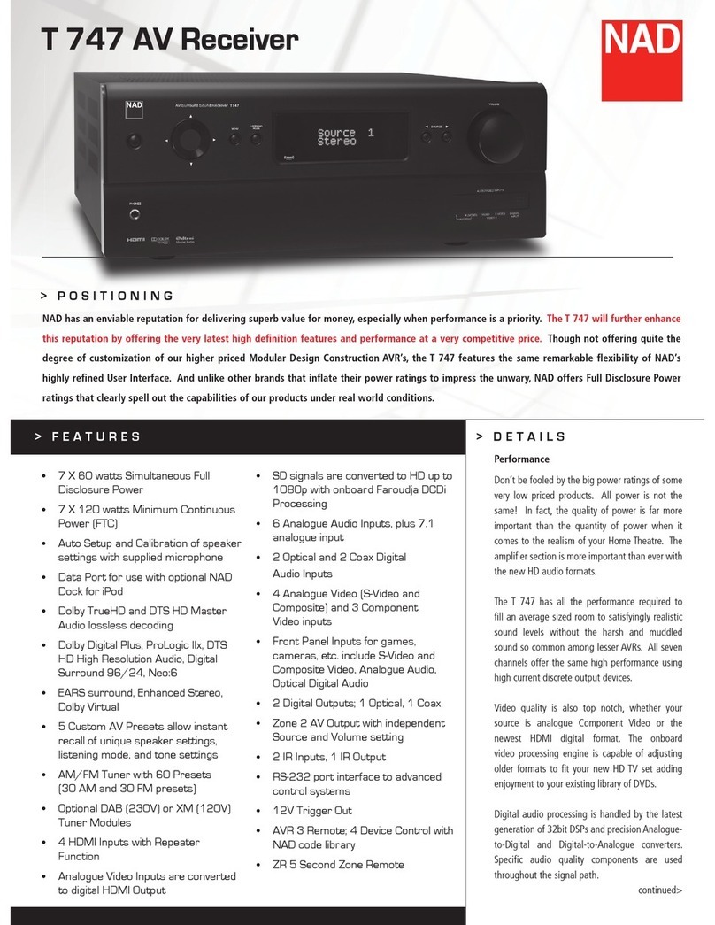 NAD T 747 Manual de usuario