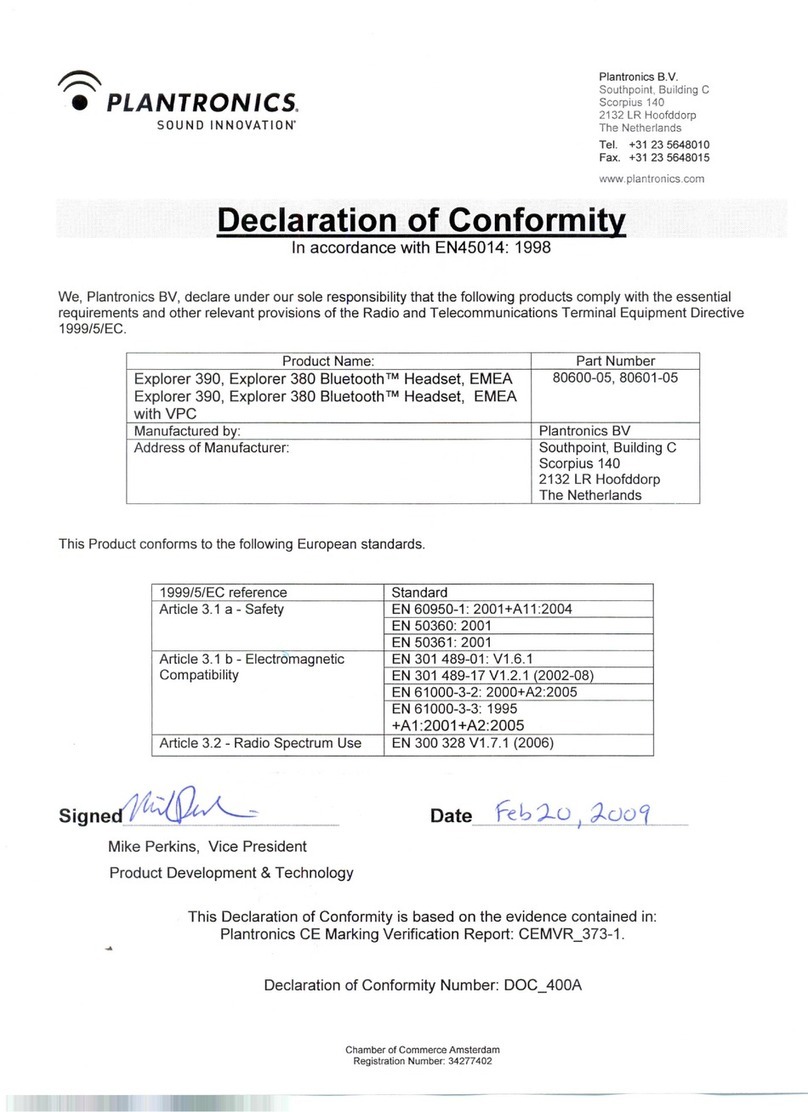 Plantronics EXPLORER 380 Guía de referencia Plantronics EXPLORER 380 Guía de referencia