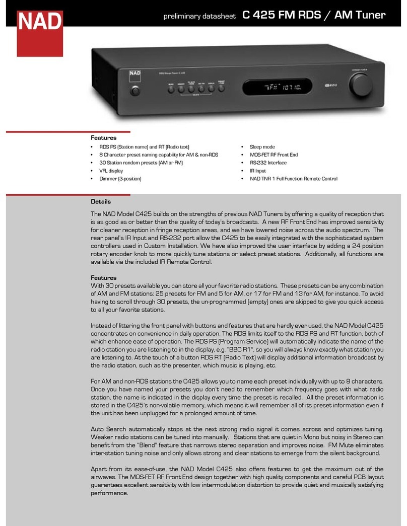 NAD C425 Manual de usuario