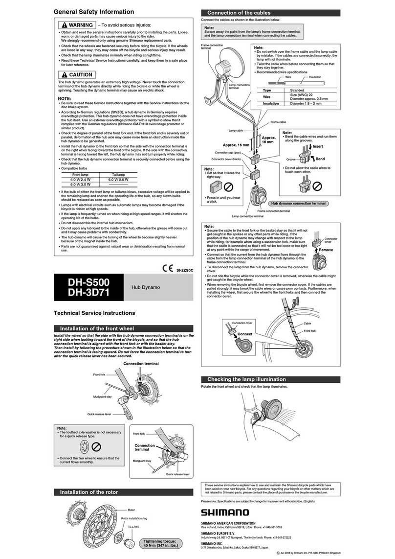 Shimano DH-3D71 Instrucciones de funcionamiento
