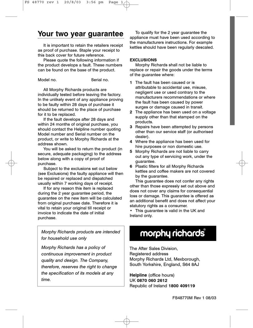 Morphy Richards IB48770 Manual de usuario