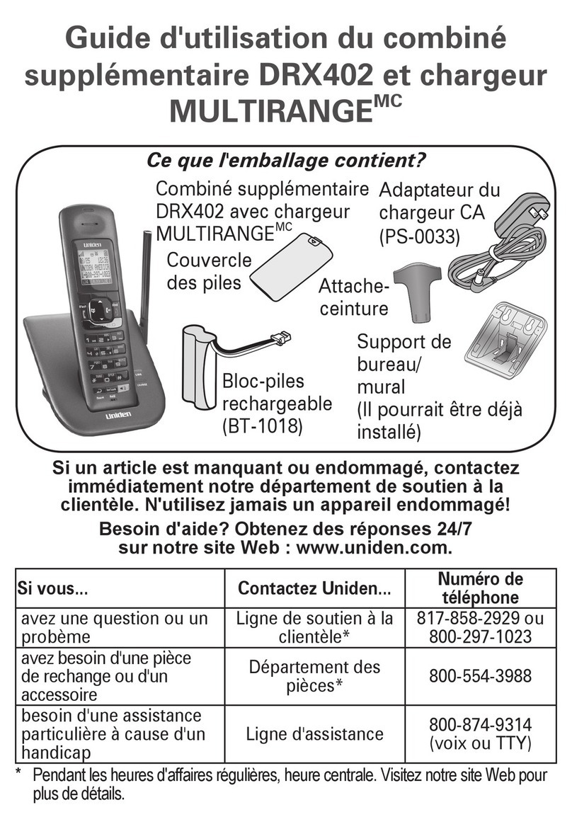 Uniden DRX402 Manual de usuario