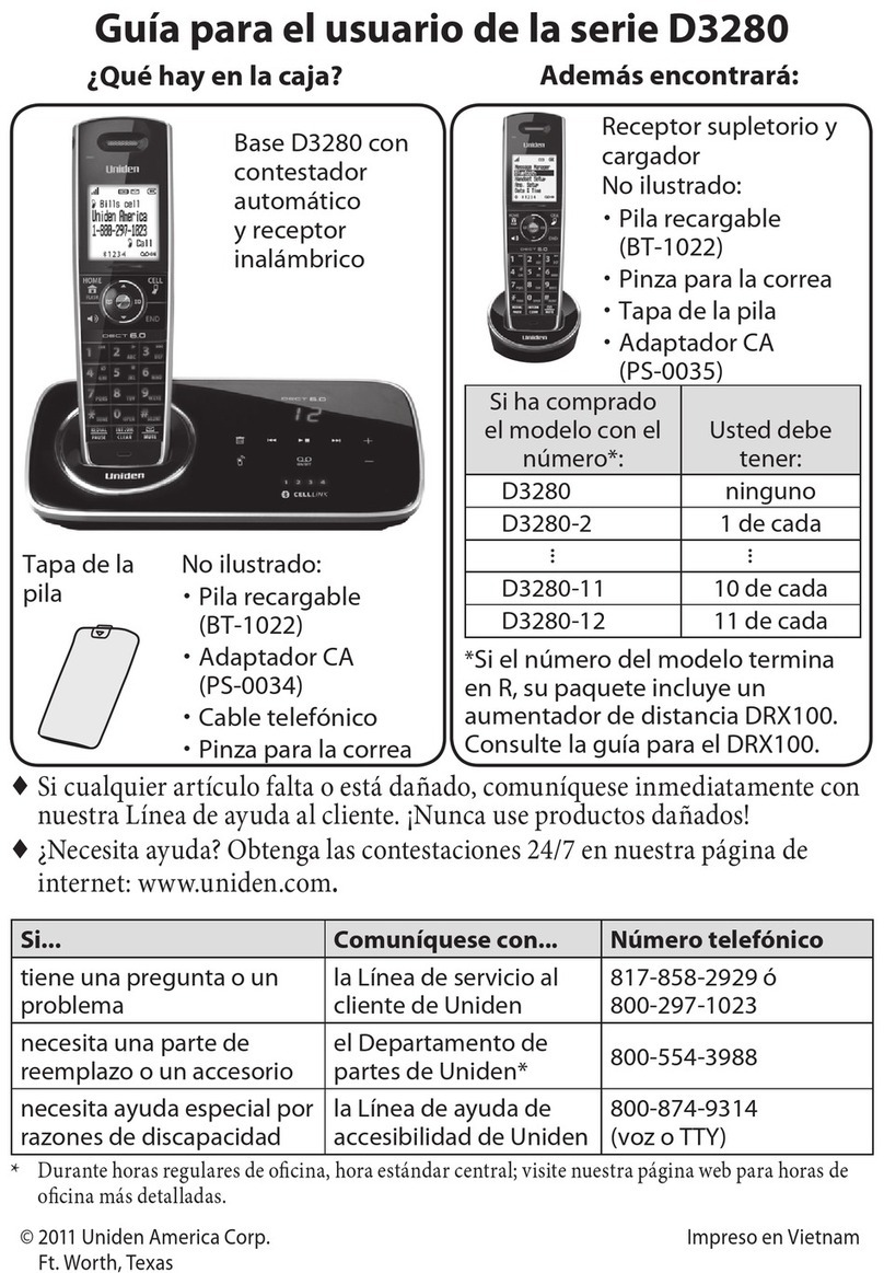 Uniden D3280 Manual de usuario
