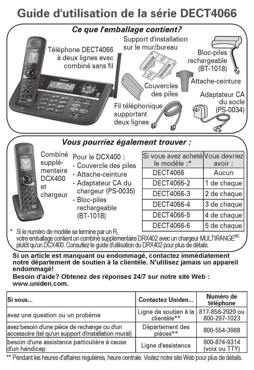 Uniden DECT4066A Manual de servicio Uniden DECT4066A Manual de servicio
