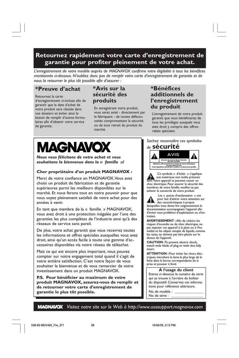Magnavox MDV460 Manual de usuario