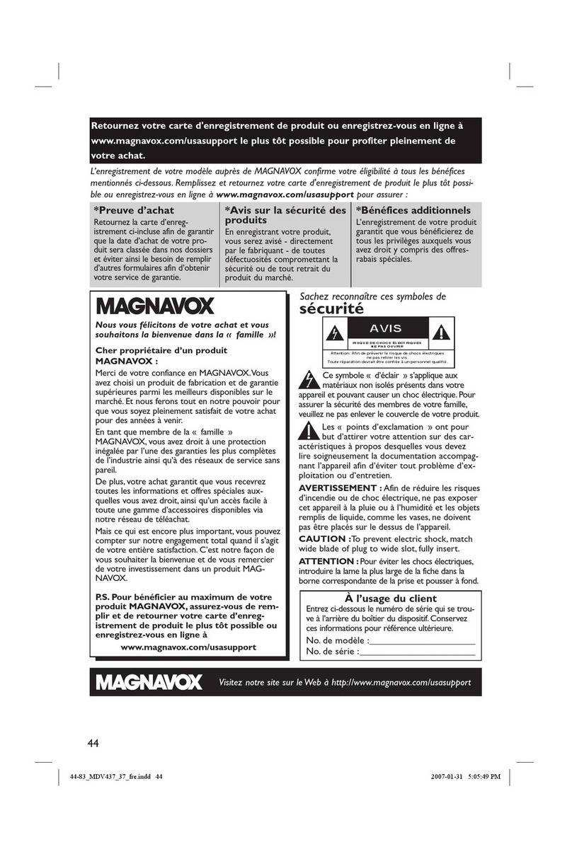 Magnavox MDV437 Manual de usuario