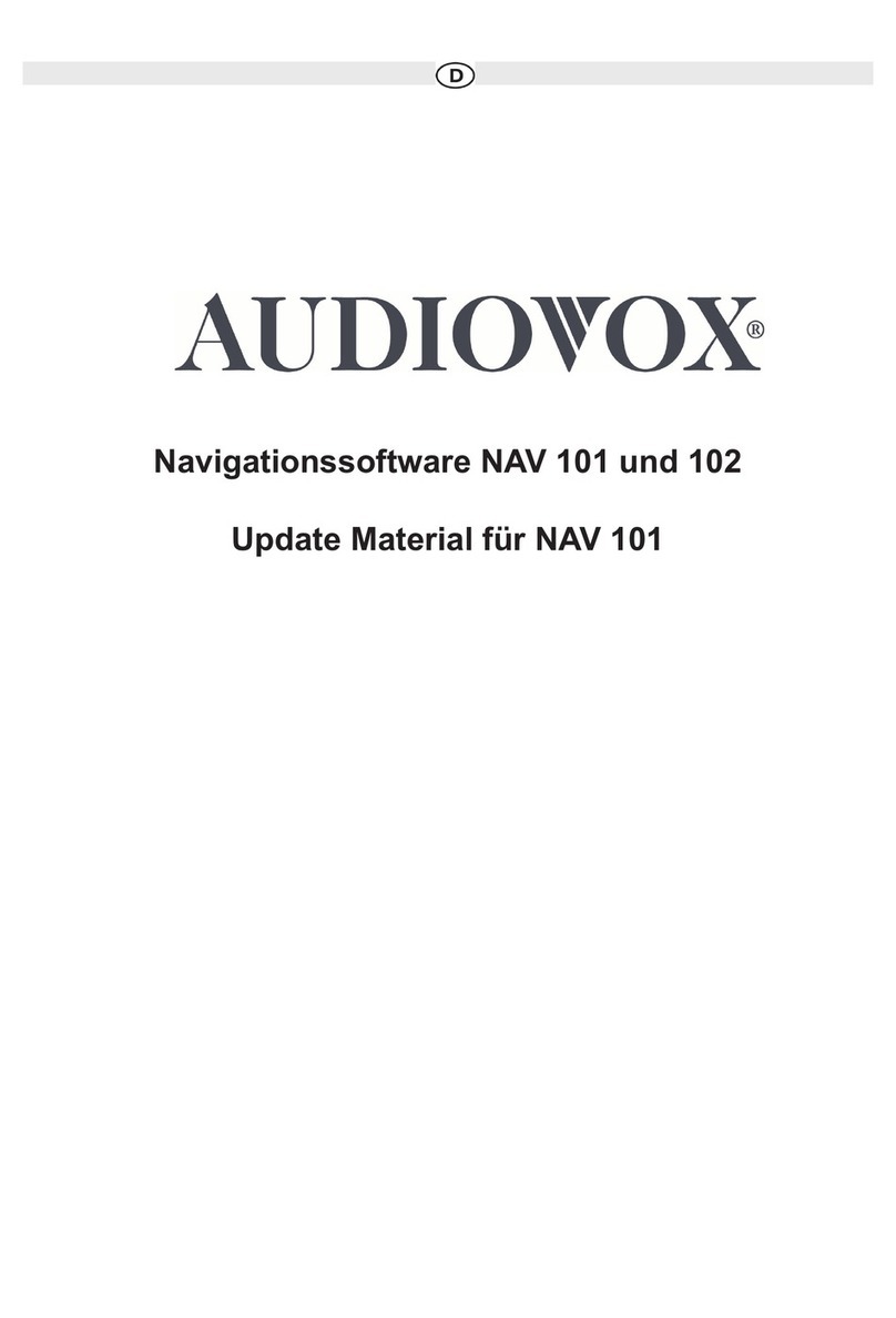 Audiovox NAV101 - NAV 101 - Navigation System Manual técnico