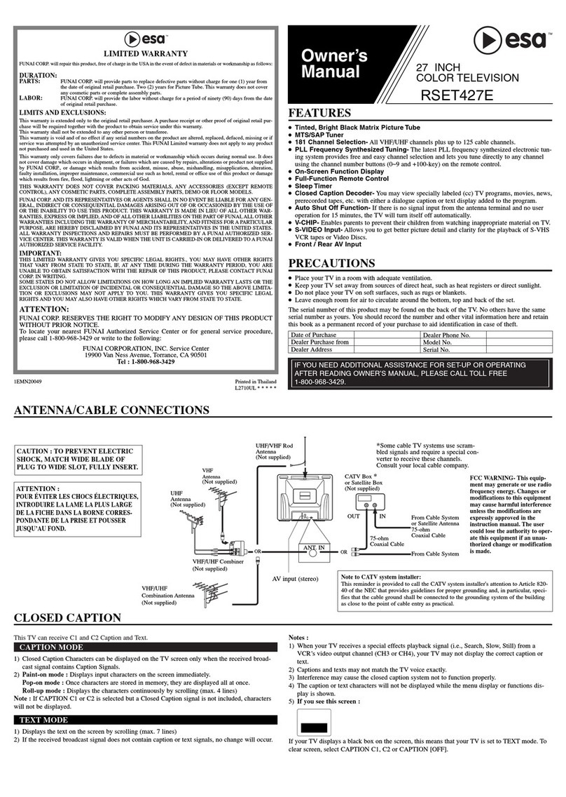 ESA RSET427E Manual de usuario