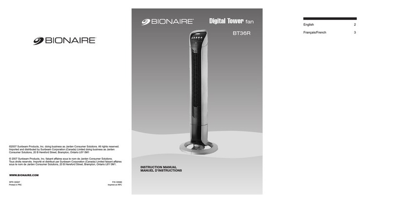Bionaire Digital Tower BT36R Manual de usuario