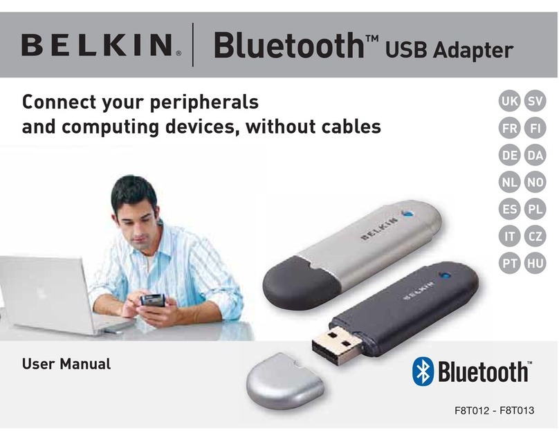 Belkin BLUETOOTH USB ADAPER Manual de usuario