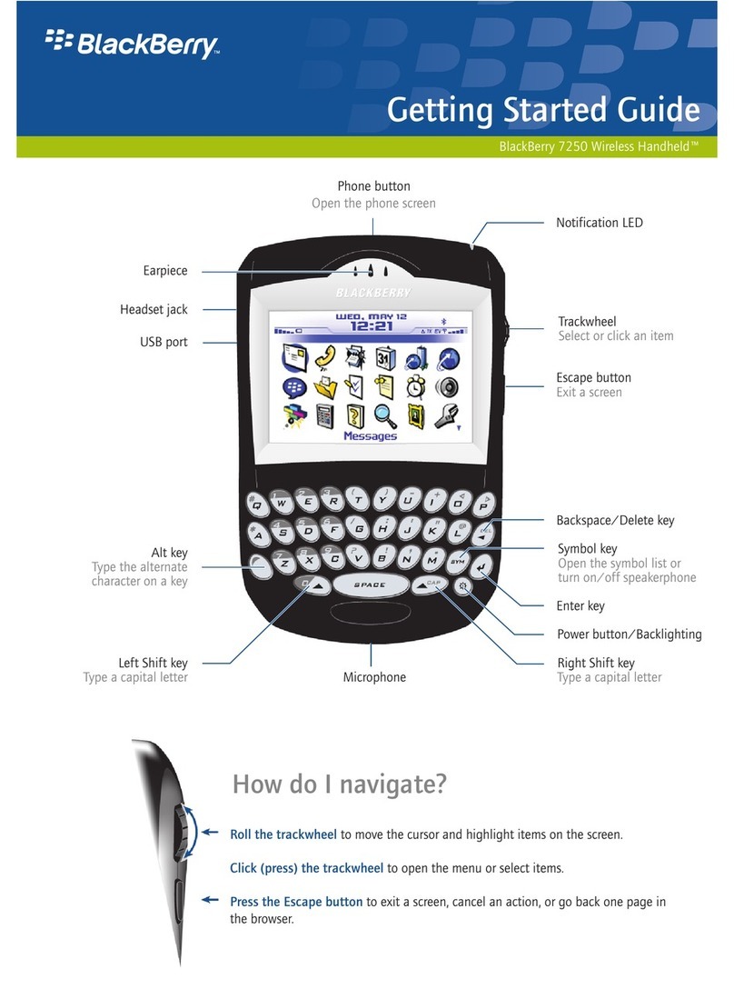 Blackbe;rry 7250 WIRELESS HANDHELD Manual de usuario