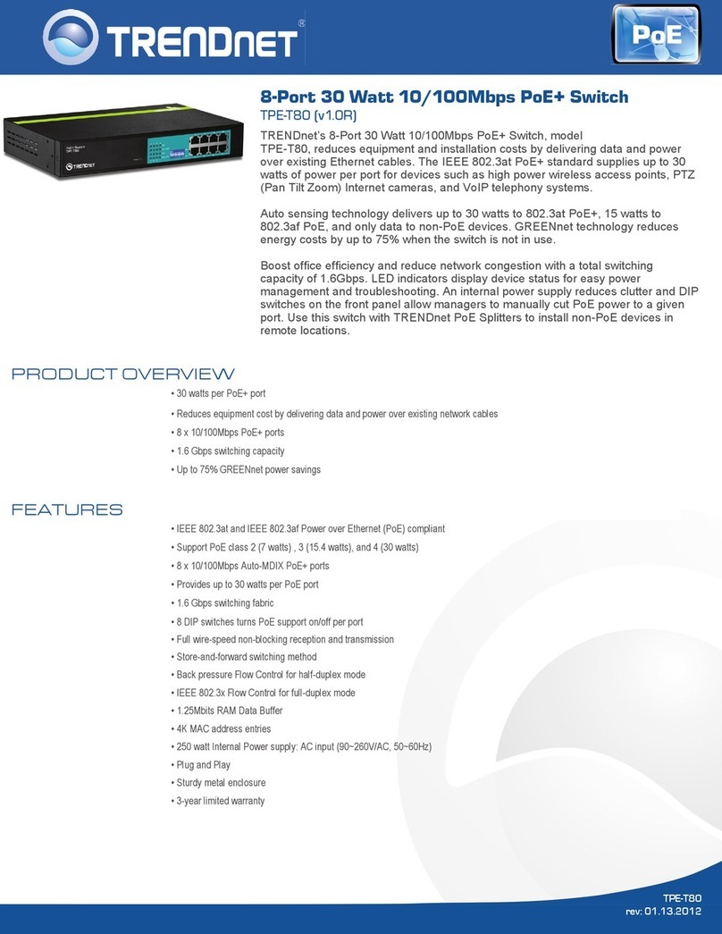 TRENDnet TPE-T80 Manual de usuario TRENDnet TPE-T80 Manual de usuario
