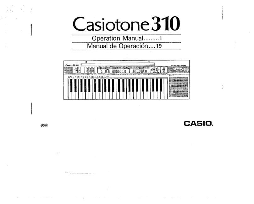 Casio CASIOTONE 310 Manual de usuario