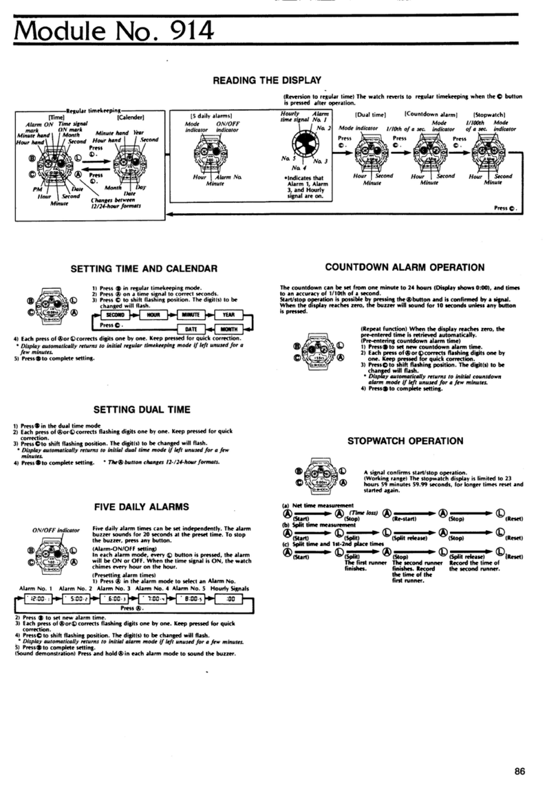 Casio QW-914 Manual de usuario