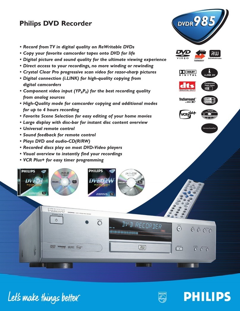 Philips DVDR985 Manual de usuario