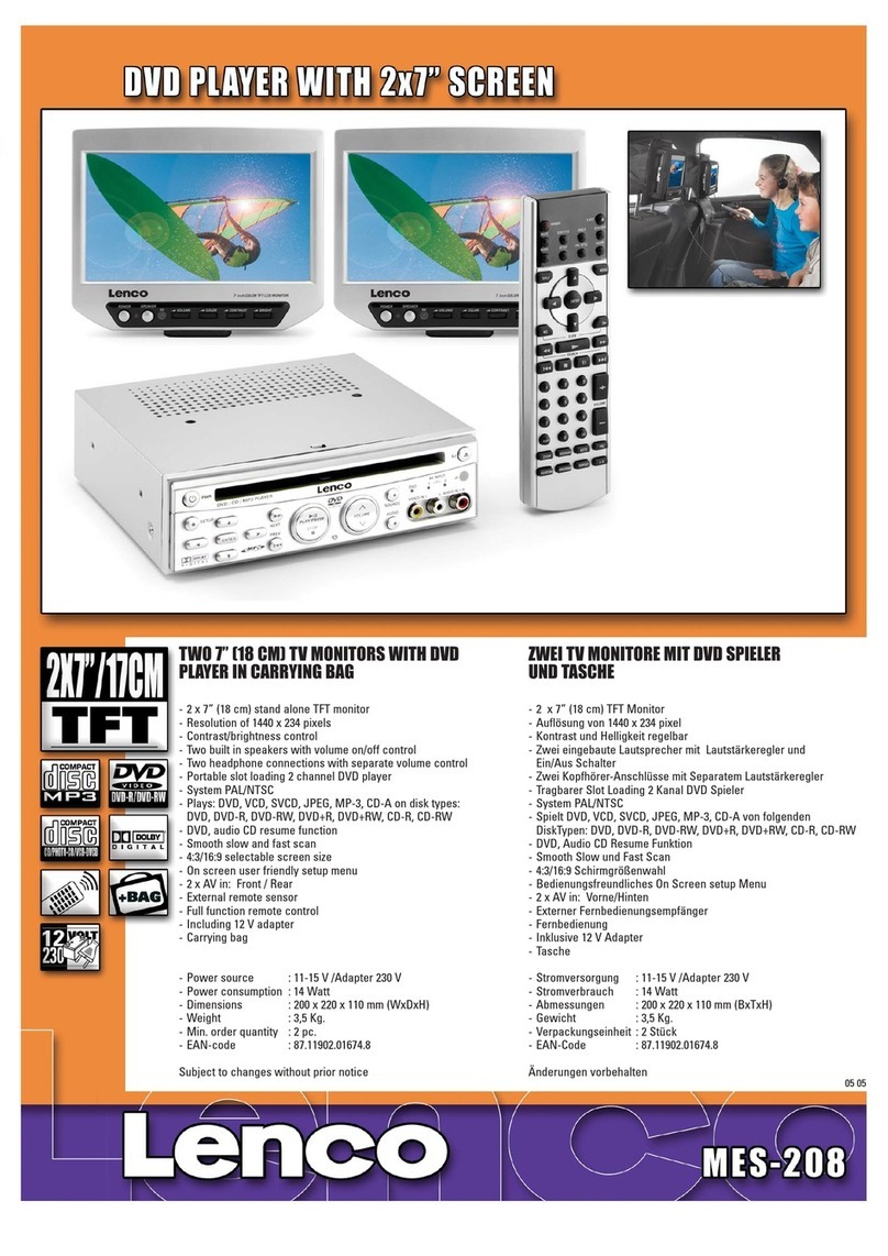 LENCO MES-208 Manual de usuario