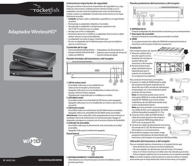 Rocket Fish RF-G1174 Manual de usuario Rocket Fish RF-G1174 Manual de usuario