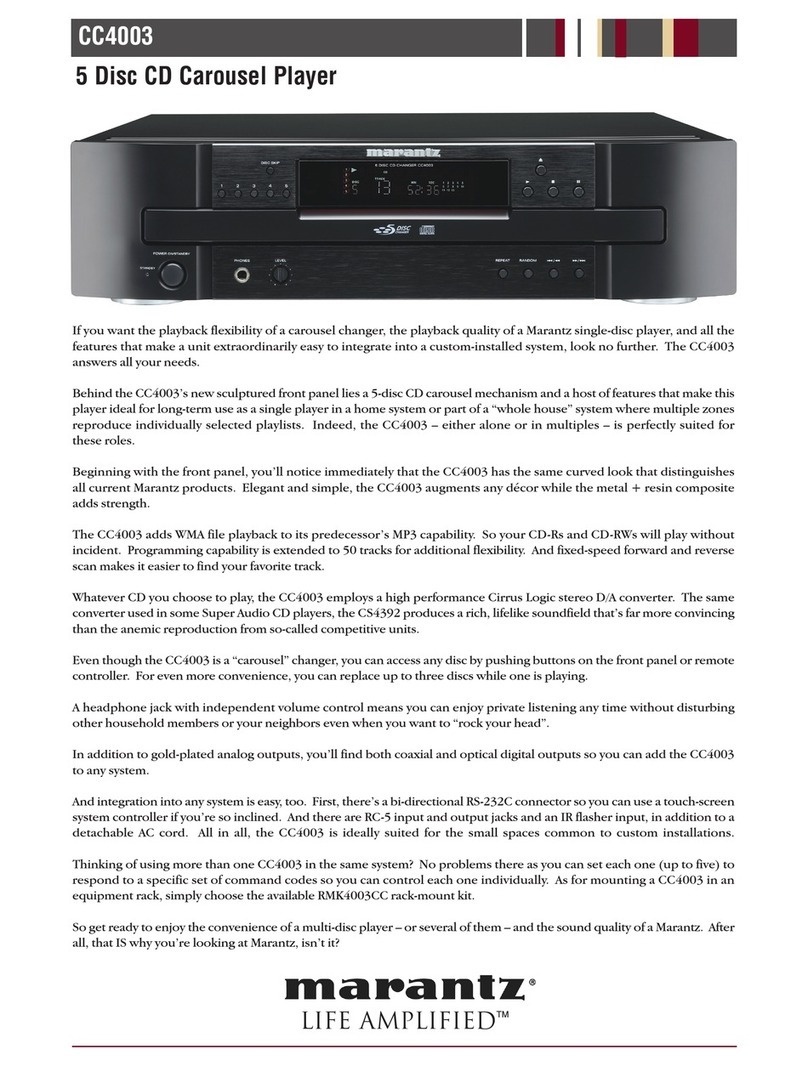 Marantz CC4003 Manual de usuario Marantz CC4003 Manual de usuario