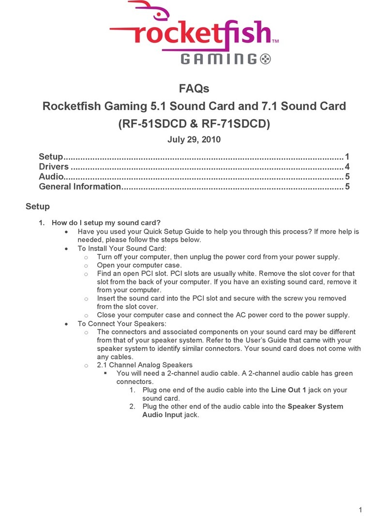 Rocket Fish RF-51SDCD Guía de instalación