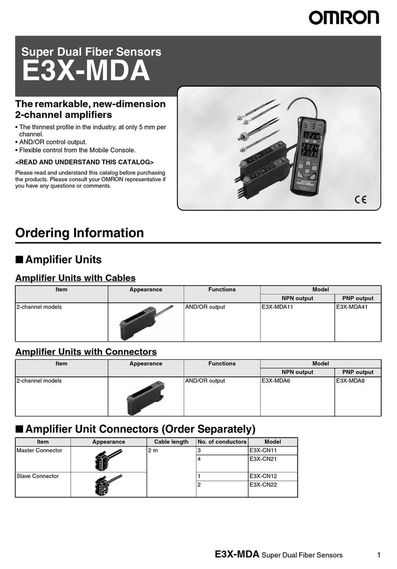 Omron E3X-MDA Series Manual de usuario
