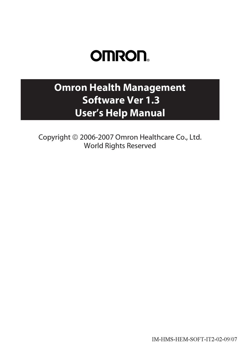 Omron HEALTH MANAGEMENT - SOFTWARE VERSION 1-3 -... Manual de usuario