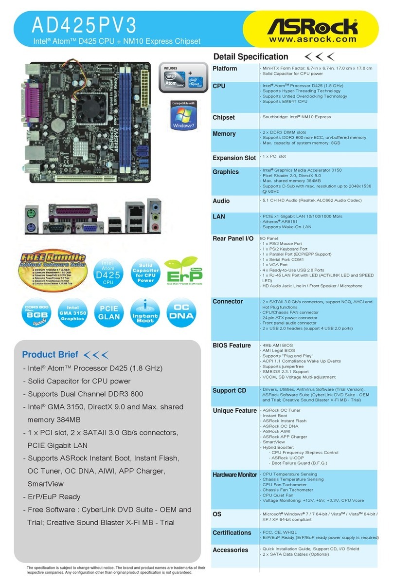 ASROCK AD425PV3 Manual de usuario ASROCK AD425PV3 Manual de usuario