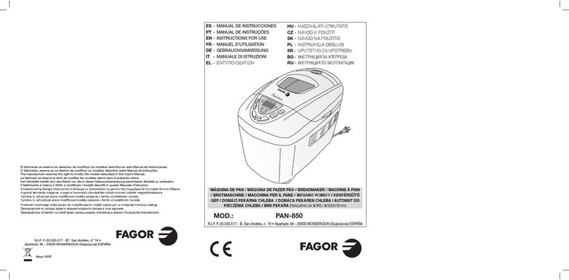 Fagor PAN-850 Manual de usuario