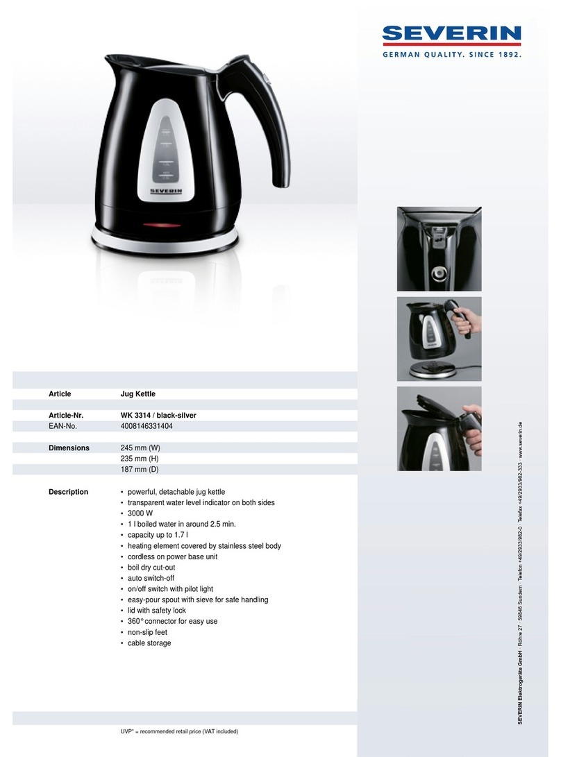 SEVERIN WK 3314 Manual de usuario