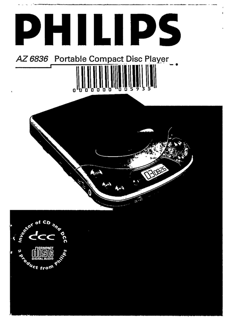 Philips AZ6836 - Cd Portable Manual de usuario Philips AZ6836 - Cd Portable Manual de usuario