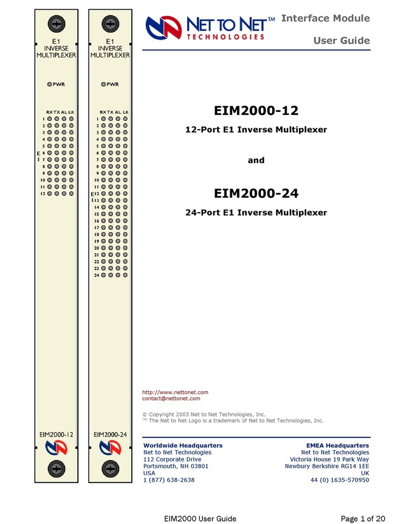 Net to Net Technologies EIM2000 Manual de usuario Net to Net Technologies EIM2000 Manual de usuario