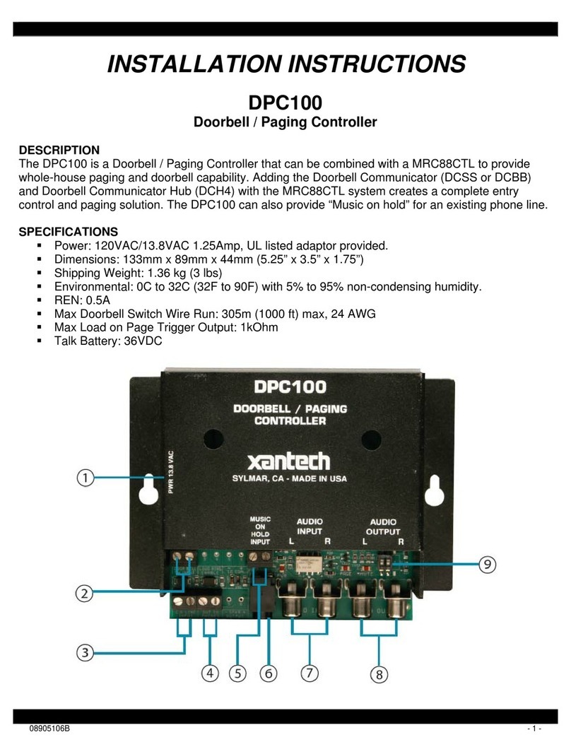 Xantech DPC100 Manual de usuario
