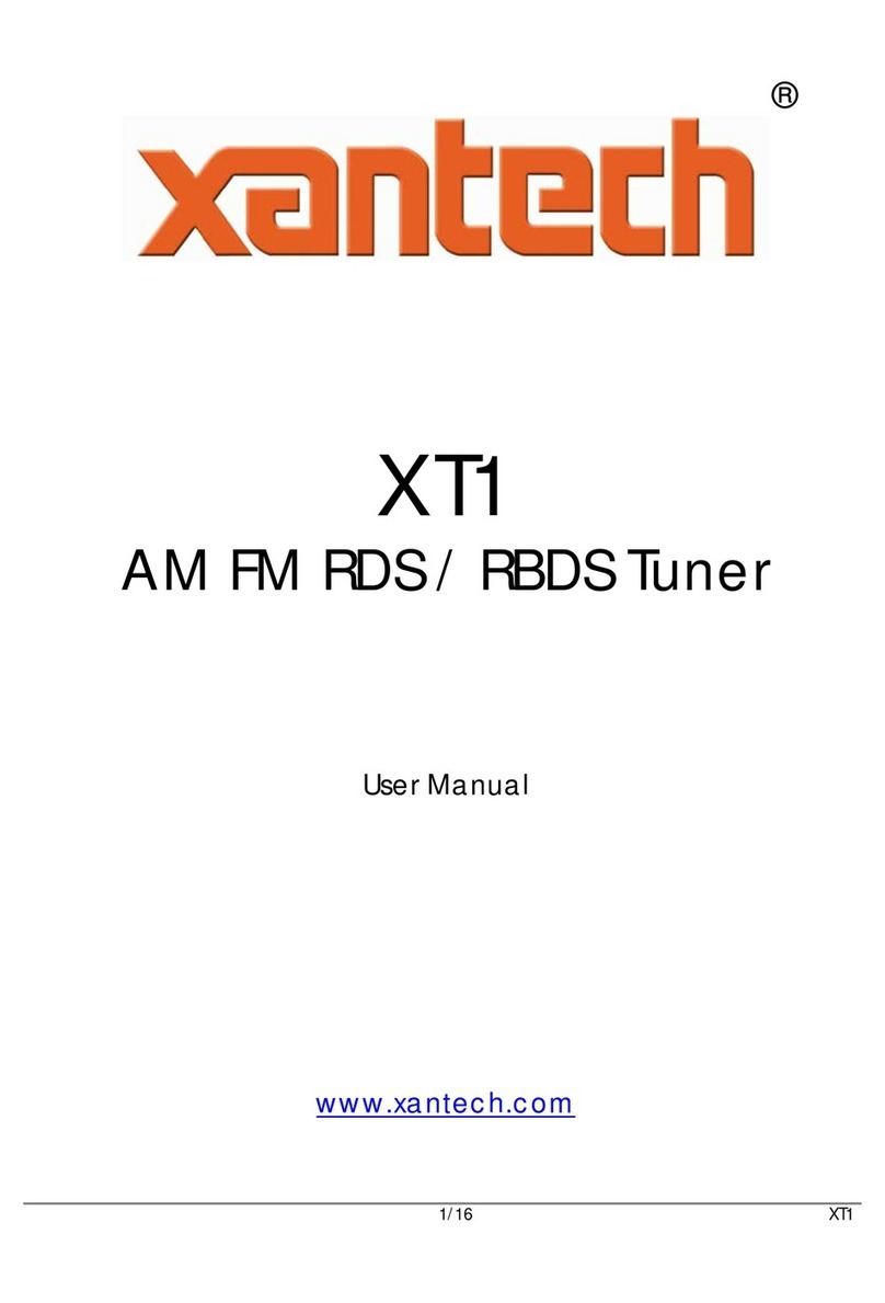 Xantech XT1 Manual de usuario