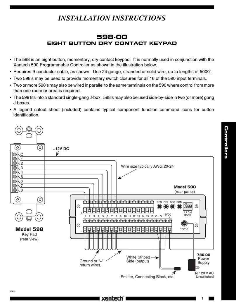 Xantech 598 Manual de usuario