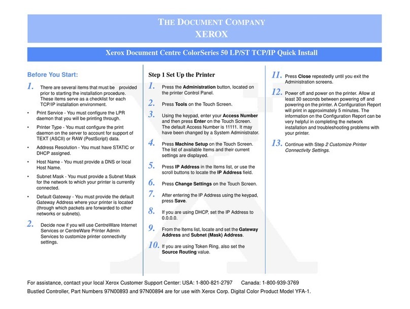 Xerox Document Centre 50 Instrucciones de uso