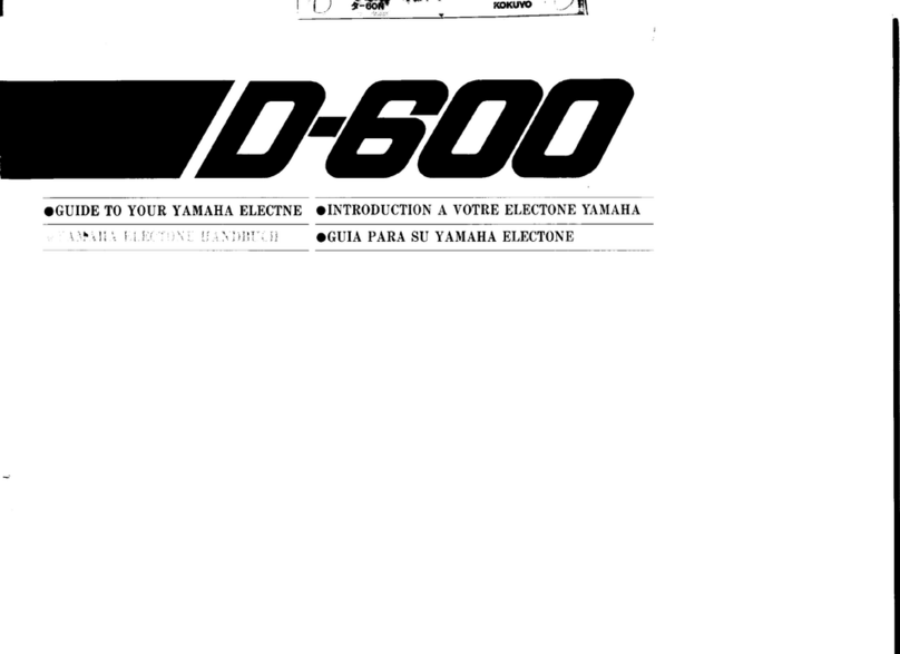 Yamaha Electone D-600 Manual de usuario Yamaha Electone D-600 Manual de usuario