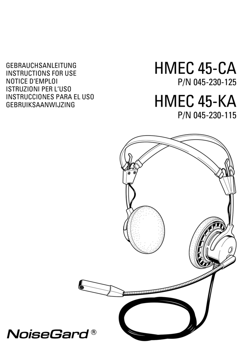 Sennheiser HMEC 45-CA NoiseGard Manual de usuario Sennheiser HMEC 45-CA NoiseGard Manual de usuario