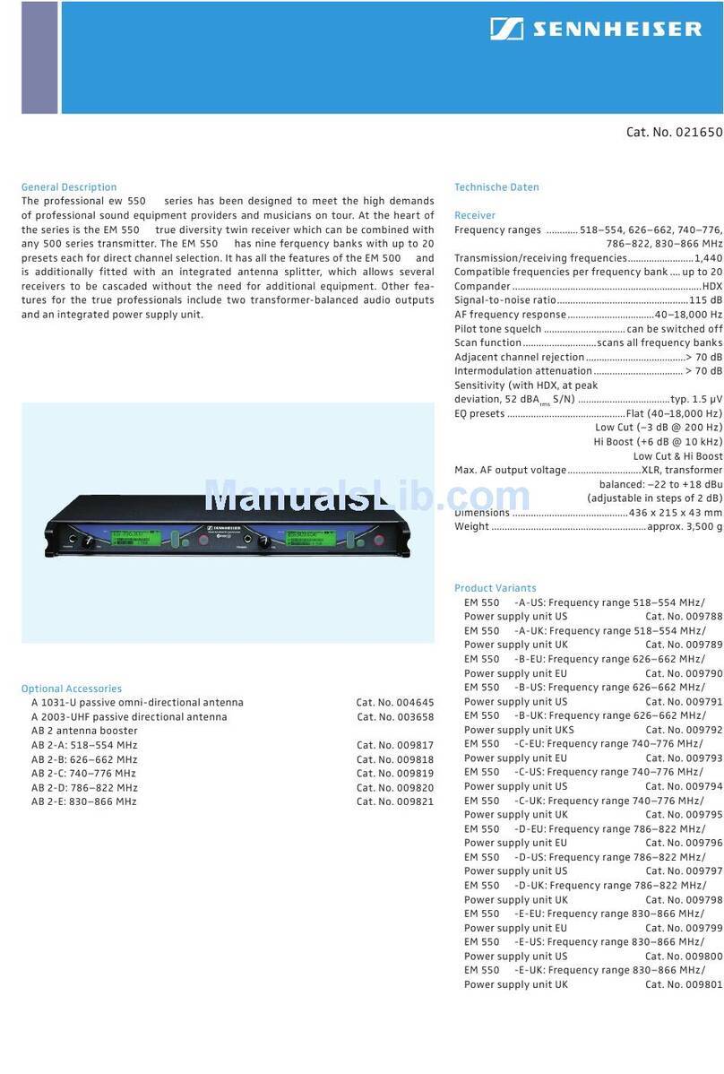Sennheiser 550 - Manual de usuario