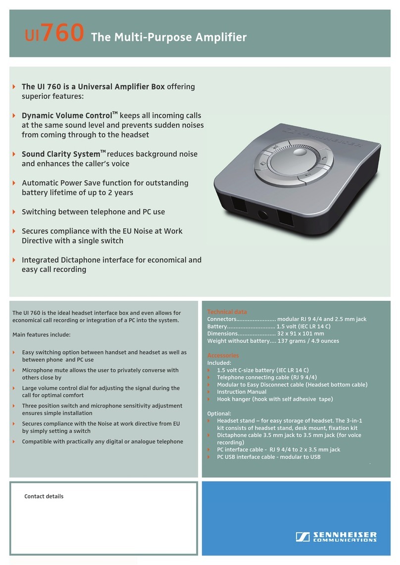 Sennheiser UI 760 Manual de usuario Sennheiser UI 760 Manual de usuario