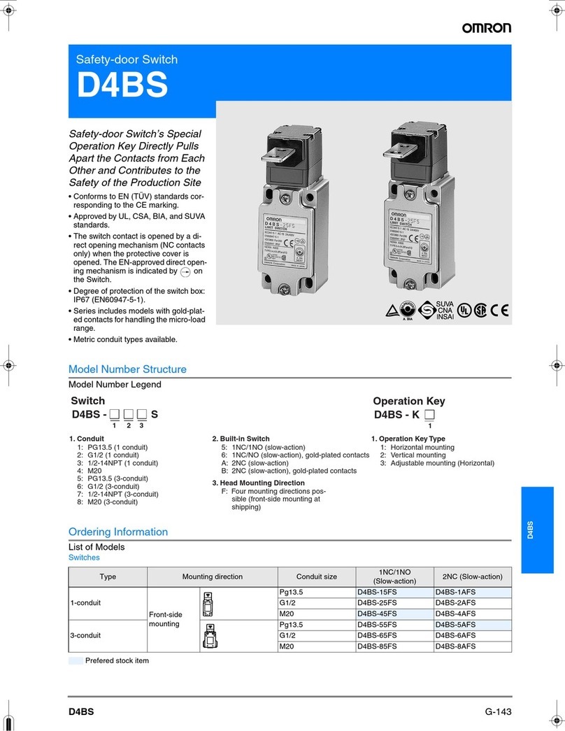 Omron D4BS - Manual de usuario