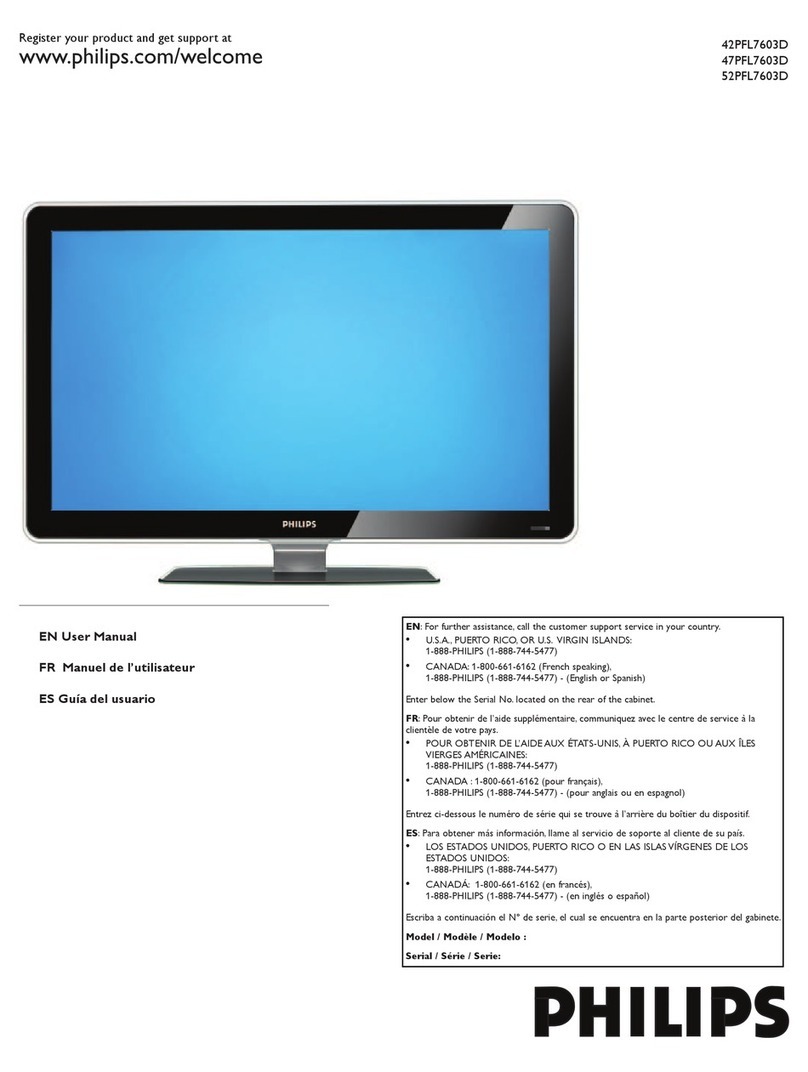 Philips 42PFL7603D - annexe 1 Manual de usuario
