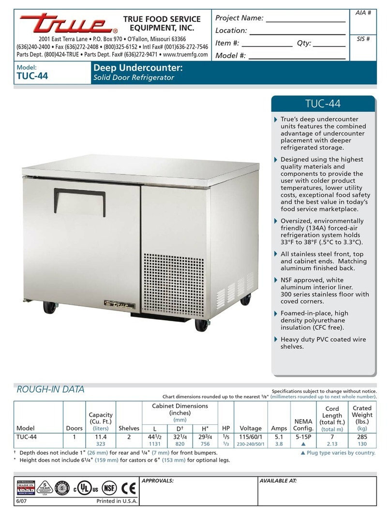 True TUC-44 Manual de usuario