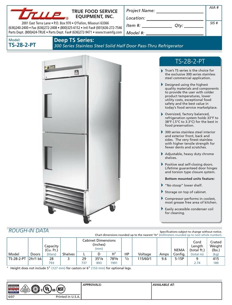 True TS-28-2-PT Manual de usuario