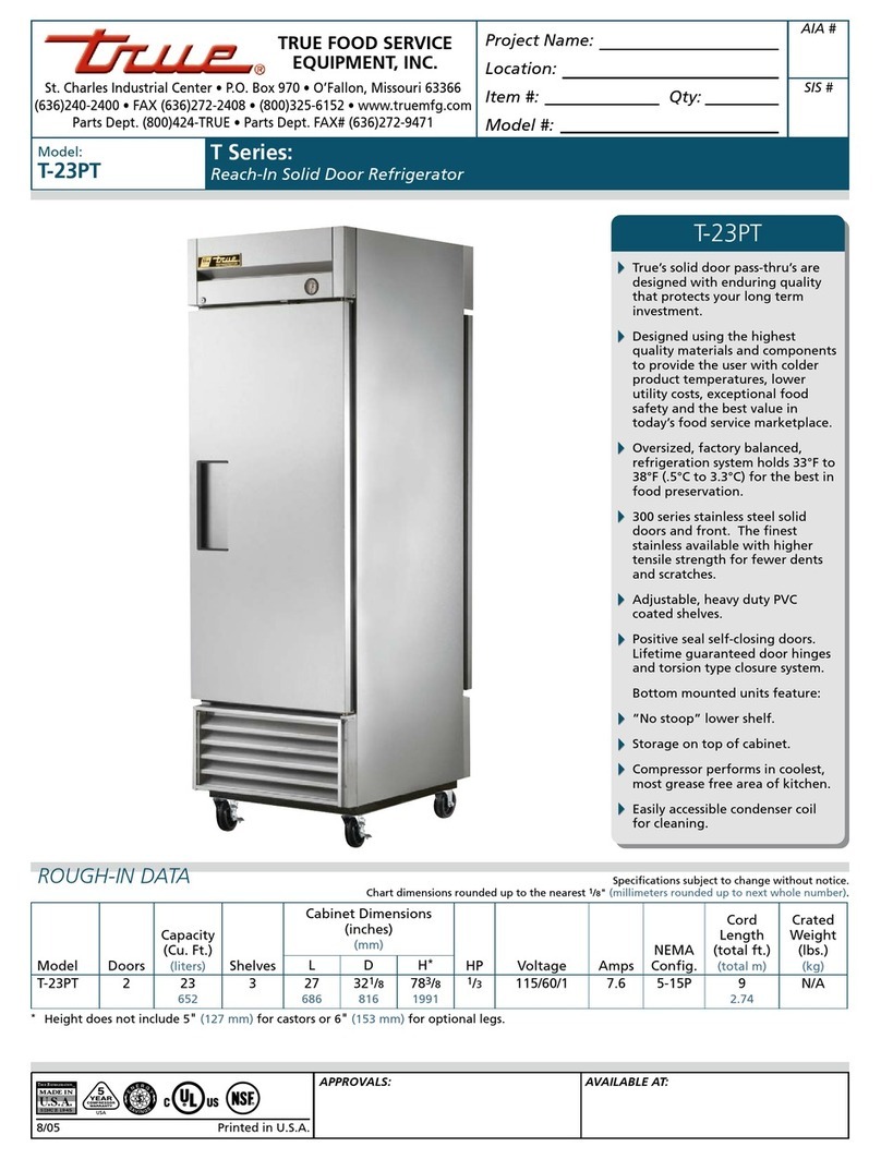True T-23PT Manual de usuario