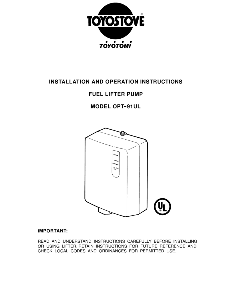 Toyostove OPT-91UL Manual de usuario